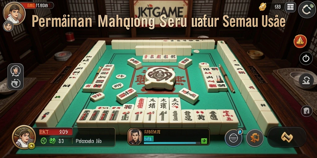 Screenshot gameplay JKTGAME yang menampilkan keseruan Mahjong.