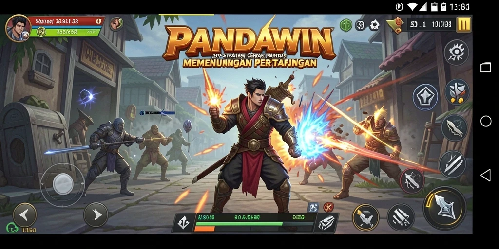 Tangkapan layar utama dari gameplay PANDAWIN yang menampilkan rencana strategis.