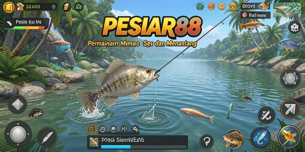 Tampilan gameplay PESIAR88 yang menampilkan aksi memancing menarik