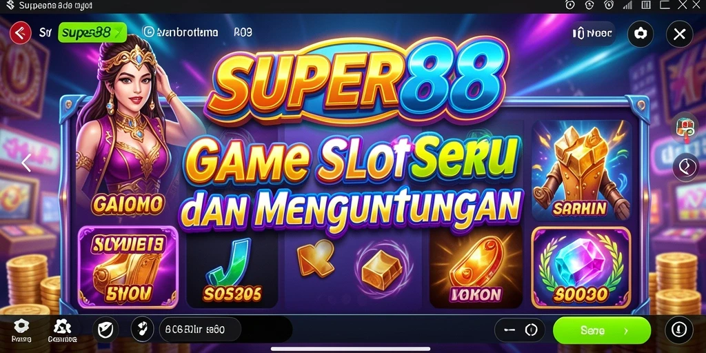 Tampilan gameplay SUPER88 yang penuh warna dan menarik.