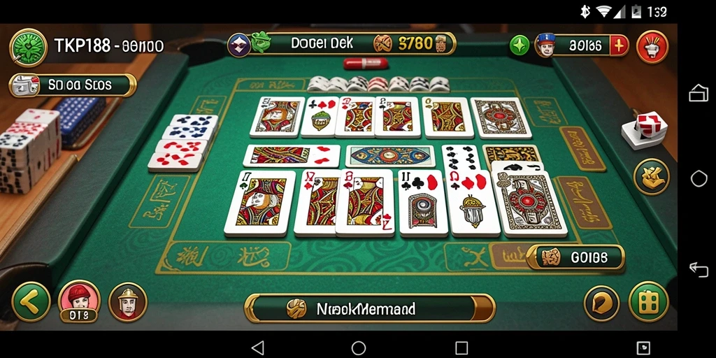 Screenshot gameplay TKP188 menampilkan aksi seru dalam permainan Domino.